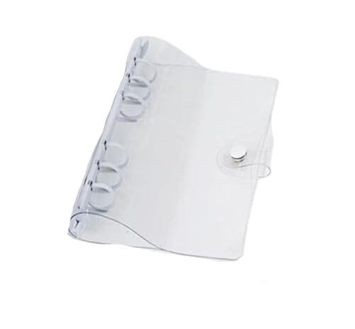 システム手帳 リフィル付 バインダー クリア手帳 透明バインダー 文房具 A6サイズ 6穴 透明 トレカケース スナップボタン カバー 持ち運び メモ帳 大容量 シンプル アルバム 収納 ファイル 推し活 ケース