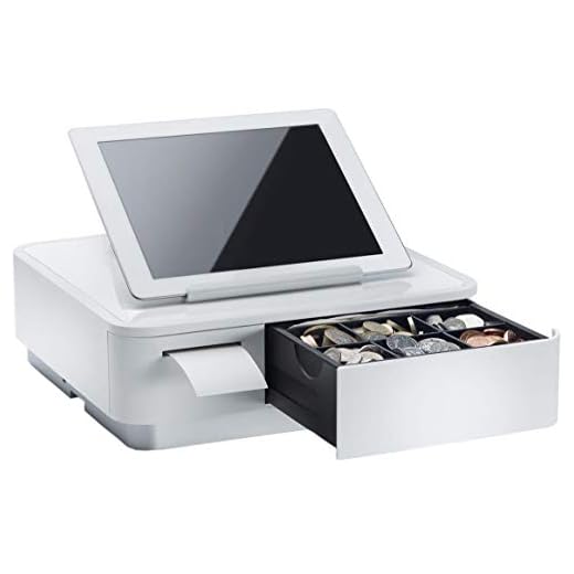 Star Micronics mPOP Integrated Receipt Printer & Cash Drawer with Tablet Stand - White
