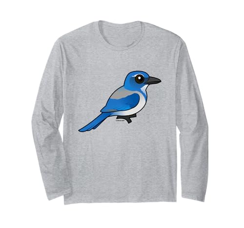 Cute Cartoon California Scrub-Jay Birdorable Bird Long Sleeve T-Shirt