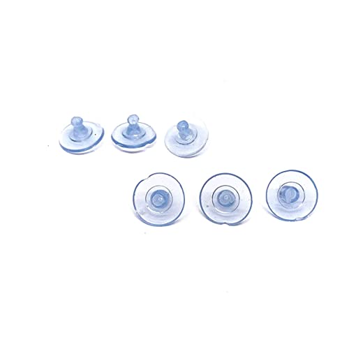 Image of Clear Silicone Earring Back Stoppers Findings Stud Earring Plugs for Jewellery Making - 200 Pcs (10mm, Transparent Blue)
