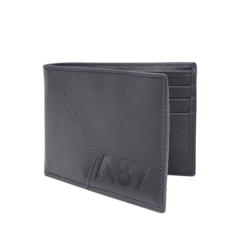 Image of Aeropostale Men's Global Coin Wallet PORUS - Navy | Durable Leather | Compact Design & Coin Pocket | Ideal for Gifting