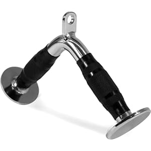 Yes4All Cable Machine Attachment, Tricep Straight Bar, V Bar, LAT Pulldown Attachments/Accessories Load 880lbs for Home Gym