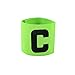 5 Pieces Elastic Football Soccer Captain Armband Adjustable Outdoor Football Player Bands for Youth Adult (Green)