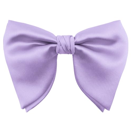 Image of Luckyvestir Oversized Bow Ties for Men, Pre Tied Clip on Men's Black Bowtie for Wedding Tuxedo Banquets Formal Wear