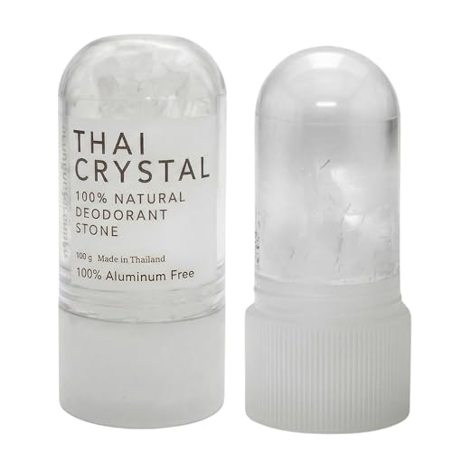 All-Natural Mineral Deodorant Stick Set of 2- Non Aluminium Thai Crystal Stone for Lasting Odor Control, Unisex, By Verve CULTURE