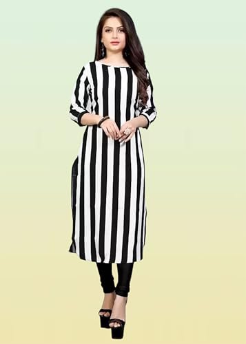 Image of Dream Beauty Fashion Women's Polyester Round Neck 3 /4 Sleeve Casual Straight Kurti (Kurti-Parent-1)