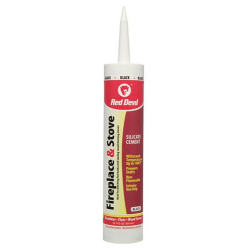 Red Devil 0466 Fireplace & Stove Repair Sealant, Black, 10.1 fl. oz., 1