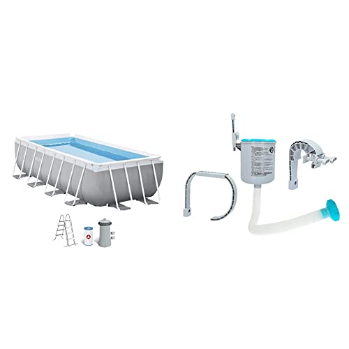 Intex - 26788NP - Kit Piscine Prism Frame Rectangulaire Tubulaire (L) 4,00 X (L) 2,00 X (H) 1,00M & 28000 - Skimmer De Surface Deluxe pour Autostable Ou...