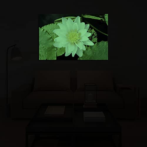 Tableau sur toile fleurs DCF078-2 phosphorescent 80x120 cm - 4