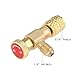 1pcs R410A R22 Refrigeration Tool Air Conditioning Safety Valve Adapter Fitting Charging Copper With 1/4(R22 Blue)