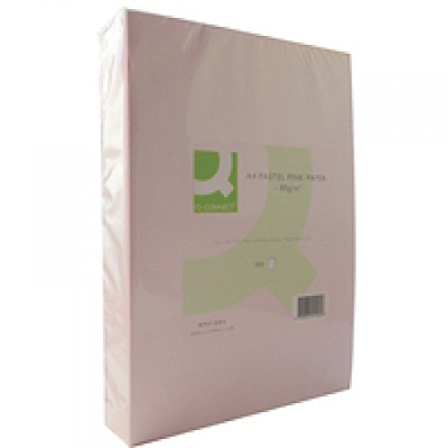 Q-Connect Coloured Copier Paper A4 80Gsm Ream Rose