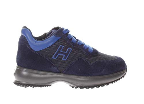 Migliori Scarpe Hogan da 200 a 300 euro Hogan Junior Interactive H Flock + Zip da Bambino Blu 34 Taglia Europea : 34