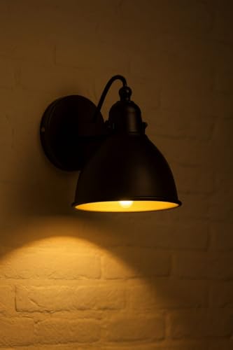 Image of Fancy Wall Light Black Katora for Living Room, Bedroom-Decorative Small Lamp for Bedside, Indoor and Outdoor lamp