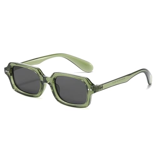 Lunettes de soleil pour hommes rétro avec verres UV400 vert et gris