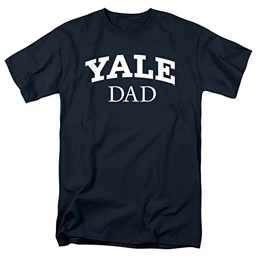 Yale University Official Dad Unisex Adult T Shirt, Navy, Large