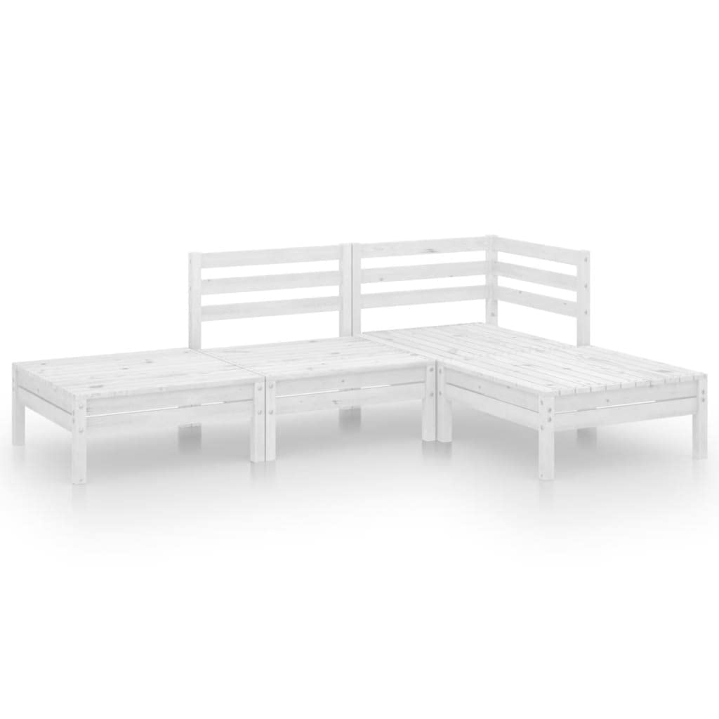 Meubles de terrasse en bois blanc et ensemble de mobilier de jardin