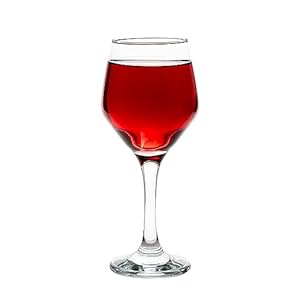 Vikko Wine Glasses, Set of 6 Stemmed Wine Glasses for Red and White Wine, 11.25 Oz Capacity, Thick and Durable Wine Glasses, Small Wine Glasses with Stem, Red Wine Glasses