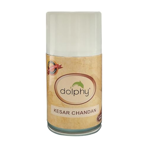 Image of Dolphy Automatic Air Freshener Refill | 3000 Sprays Guaranteed | Automatic Room Freshener, Bathroom Freshener and Room Spray and Refill Fit Dolphy Aerosol Perfume Dispenser - (kesar chandan - 300ml)
