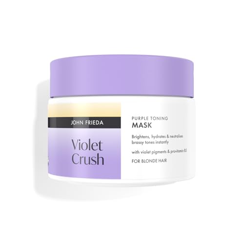 John Frieda Violet Crush Purple Toning Mask 250ml. Blonde Hair Care for Brassy Hair and Soft Shine