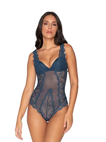 Body bleu orchidée en dentelle lune magnifique taille 100C