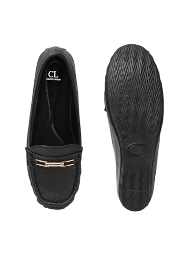 Image of Carlton London Women Comfortable and Stylish Flat Square Toe Slip On Fashion Loafer Shoes for Daily,Office, Casual and Formal Use