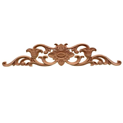 Apliques de esquina de madera tallada LVTFCO de 42x8cm para decorar muebles y armarios