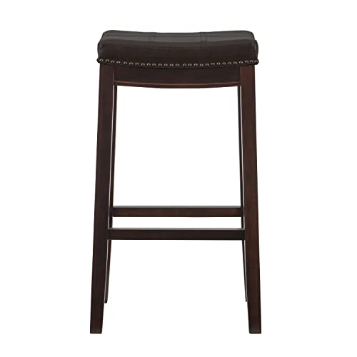 Linon 55816BRNPU-01-KD-U Home Décor Kingston Backless Barstool thumb #7