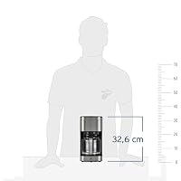 Tchibo Filterkaffeemaschine „Let‘s Brew Elegant“, für bis zu 10 Tassen Filterkaffee, 1,25L Aroma-Glaskaraffe, Edelstahl-Warmhalteplatte, Tropf-Stopp, Abschaltautomatik, Edelstahlfarben – Ansicht 6