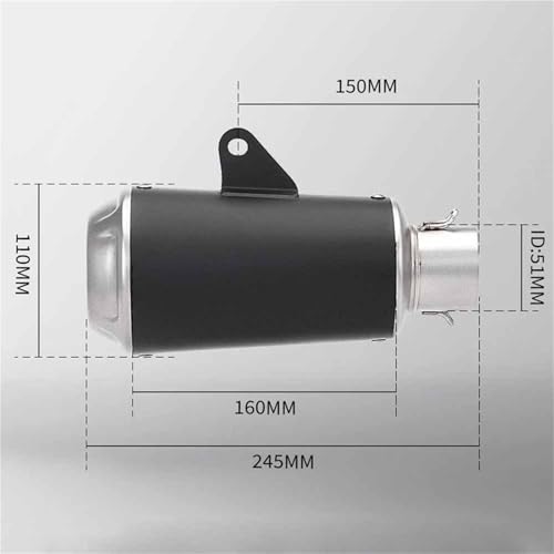 Pot d'échappement 51mm pour Suzuki GSX 250R