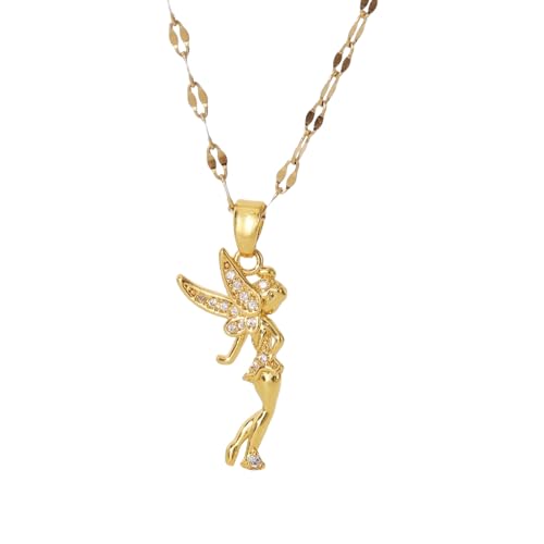Cadeau de fête de festival original : le pendentif féerique d'ange en zircon pour elle