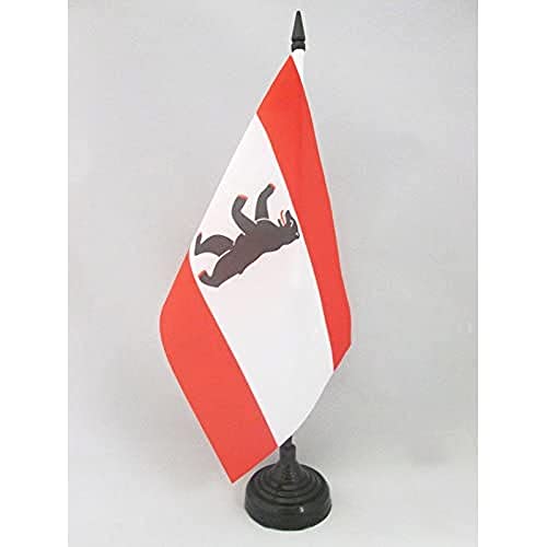 AZ FLAG - Tischflagge Berlin - 21x14 cm - Berlin Tischfahne 14 x 21 Cm - Flaggen