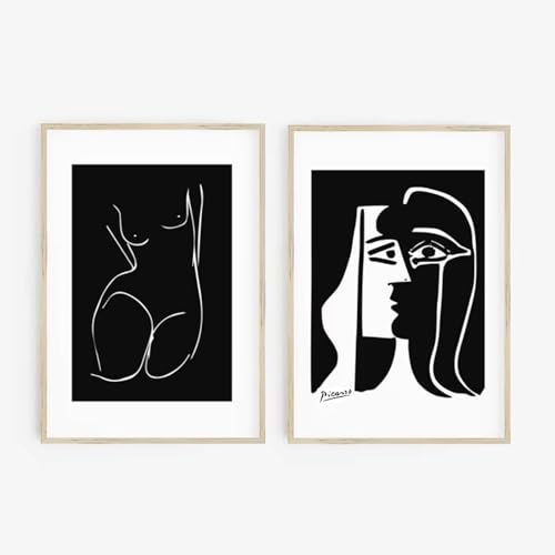 Toile Picasso Le Baiser grand format pour sublimer la decoration murale de votre salon moderne