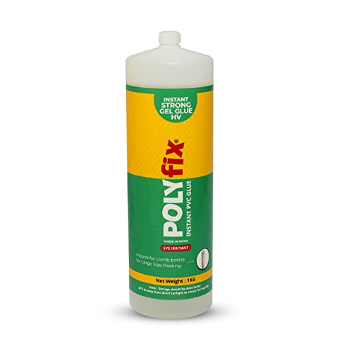 POLYfix Instant WPC/PVC Glue For Wood,Mica, Acrylic Sheets, Ceramics, Stone, WPC/PVC boards, Gypsum, Charcoal Sheet, Korean Sheet, Metal Strip, Ceramics & Stone(1Kg)