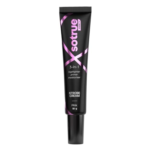 Image of Sotrue Strobe Cream Pink, 18g | Primer, Highlighter & Moisturizer | 3 in 1 Illuminating Makeup Base | Japanese Sakura & Hyaluronic Acid | Dewy Glazed Instant Glow