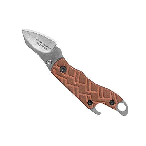 Kershaw Lâmina Cinder-Copper 3,5 cm; Faca de bolso pequena com lâmina de lavagem de pedra, cabo de c
