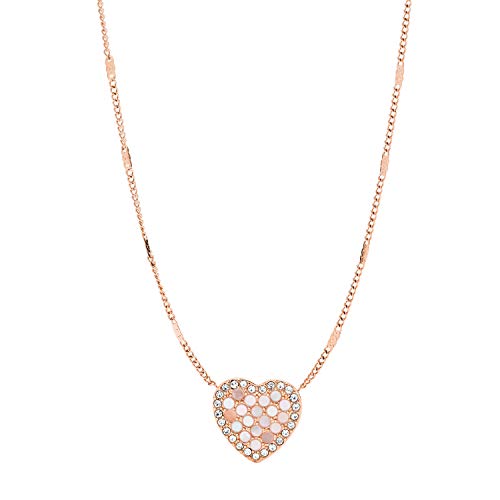 Fossil Damenkette Val Mosaic Heart Edelstahl roségoldfarben, JF03164791 Fossil Damenkette Val Mosaic Heart Edelstahl roségoldfarben, JF03164791