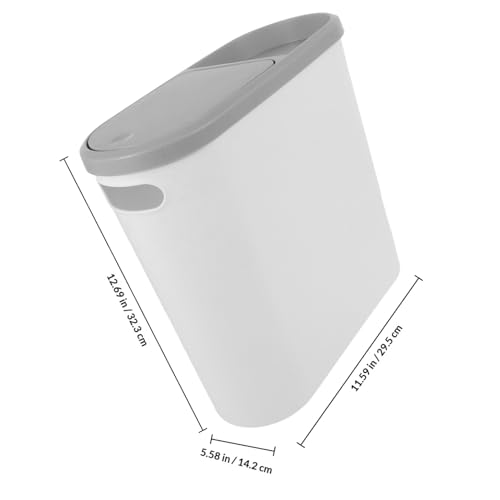 Caneca de basura pequeña con tapa para cocina y baño miniatura 2
