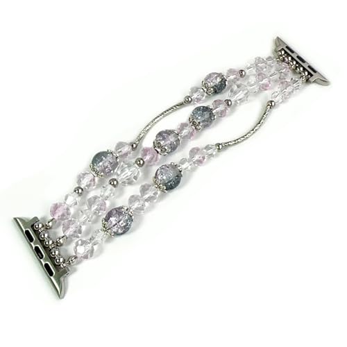 Bracelet Compatible avec Apple Watch, 38mm 40mm 41mm, Série 10 9 8 7 6 5 4 3 2 1, SE Ultra, Bracelet en métal avec perles de cristal en forme de flèche (ARGENT, 38/40/41/42(S10))