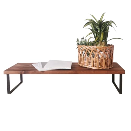 棚 無垢材とアイアンのシェルフ 幅広タイプ M80cm ブラウン 約横80cm×高16cm×奥行28cm 完成品|新星金属製作所 大阪府 守口市 家具 インテリア シェルフ 植物置き 靴棚 [0969]