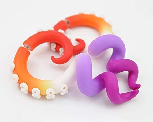 Lesbian Earrings Lesbian Love Lesbian Pride Flag LGBT Pride Month 2022 Lesbian Jewelry Cute Lesbian Couples Fake Gauge Earrings Faux Ear Gauges Plugs Butch Lesbian Famous Lesbian Piercing