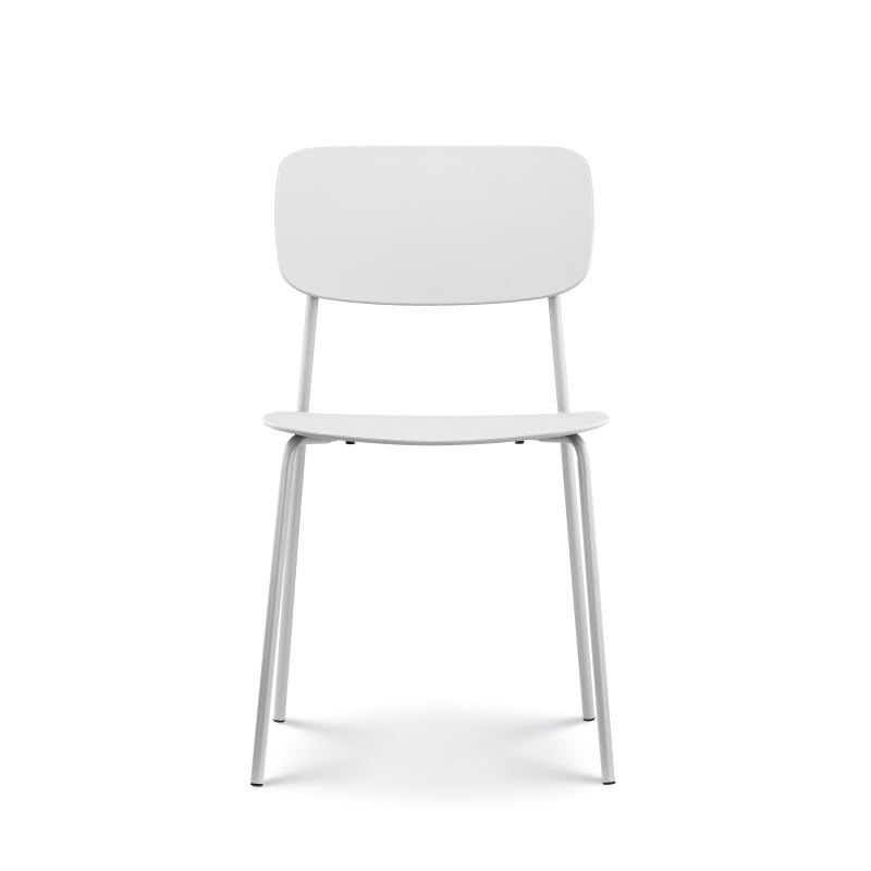 Kosmi 4er-Set skandinavischer Stühle mit minimalistischem Design in Weiß