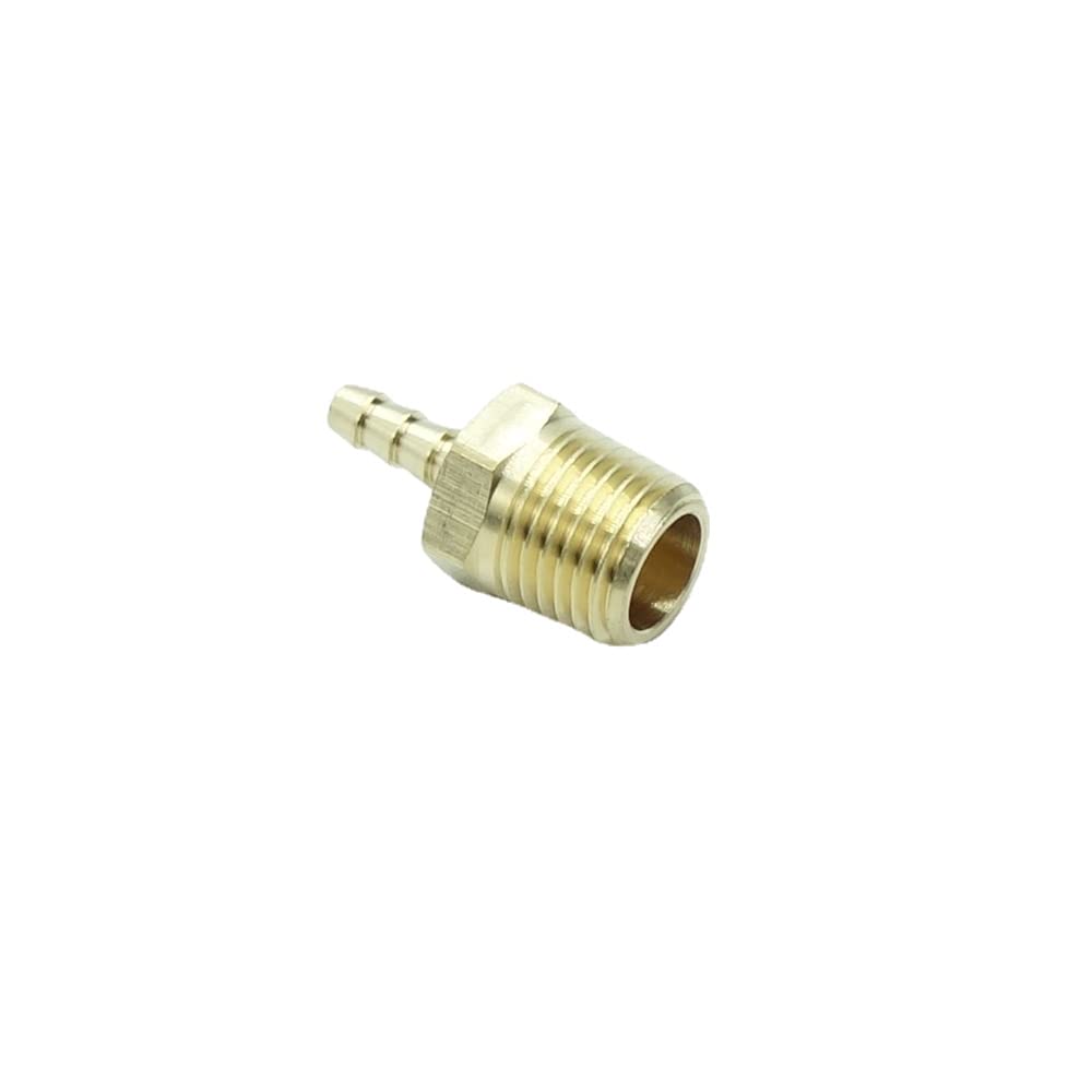 5 Pcs Brass Hose Barb Fittings 1/2" Barb to 1/2 NPT Male Pipe Adapter — view 17