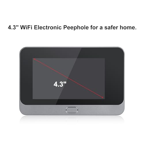 Namolit Campainha inteligente com vídeo olho mágico WiFi com sensor de movimento, intercomunicador b