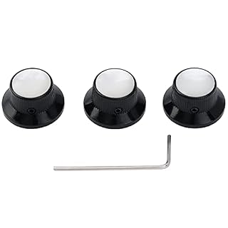 Musiclily Pro 6mm Acier Top White Pearl UFO Boutons Potentiomètre ST avec Fixation Vis pour Guitare électrique type… - Les Beatles, Paul McCartney, John Lennon, RIngo Starr, George Harrison