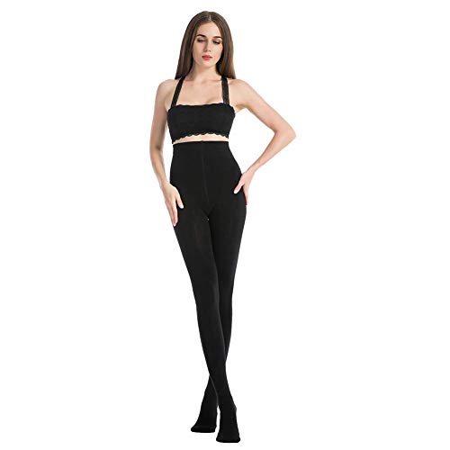 Image of MANZI 2 Pairs 400D Women's Black Thermal Warm Winter Fleece Tights