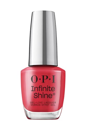 OPI Infinite Shine Nail Polish - Pompeii Purple - Gel Like & Long Lasting Crimson Pink Nail Polish - with Pre-Cured Gel Technology & OPI Pro-Wide Brush (15ml)