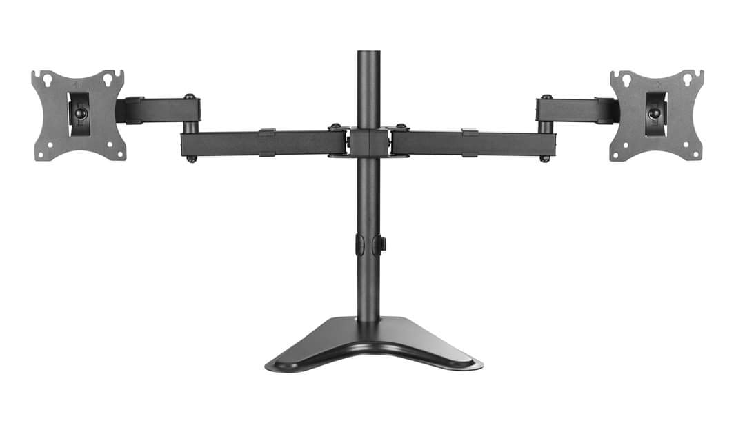 Hot Tech! Dual LCD Monitor Desk Mount Stand Powerful Heavy Duty Fully Adjustable fits 2 Two Screens 13inch up to 34inch M0011C