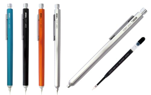 Image of OHTO GS01 Ballpoint Pen 0.7mm Medium Tip Black Ink | Black Metal Body | Smooth Writing Japanese Pen for Office & Professional Use Made In Japan