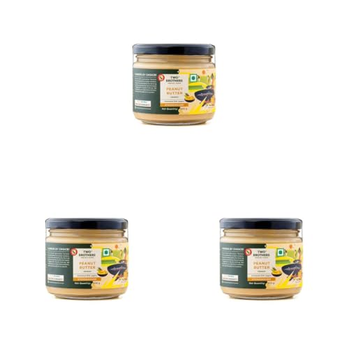 Image of Two Brothers Organic Farms - Peanut Butter Crunchy (300g) | Sweetened with Jaggery | Nutrients & Minerals Rich | Good Source of Protein, Fiber, Vitamin E | Vegan Butter Made Using Only Peanuts