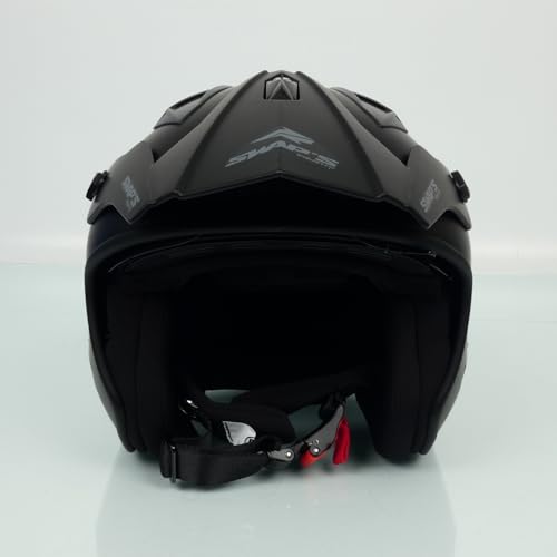 Casco Swaps Trooper S769 negro mate de moto trial y SSV en talla grande XXL 61cm 4